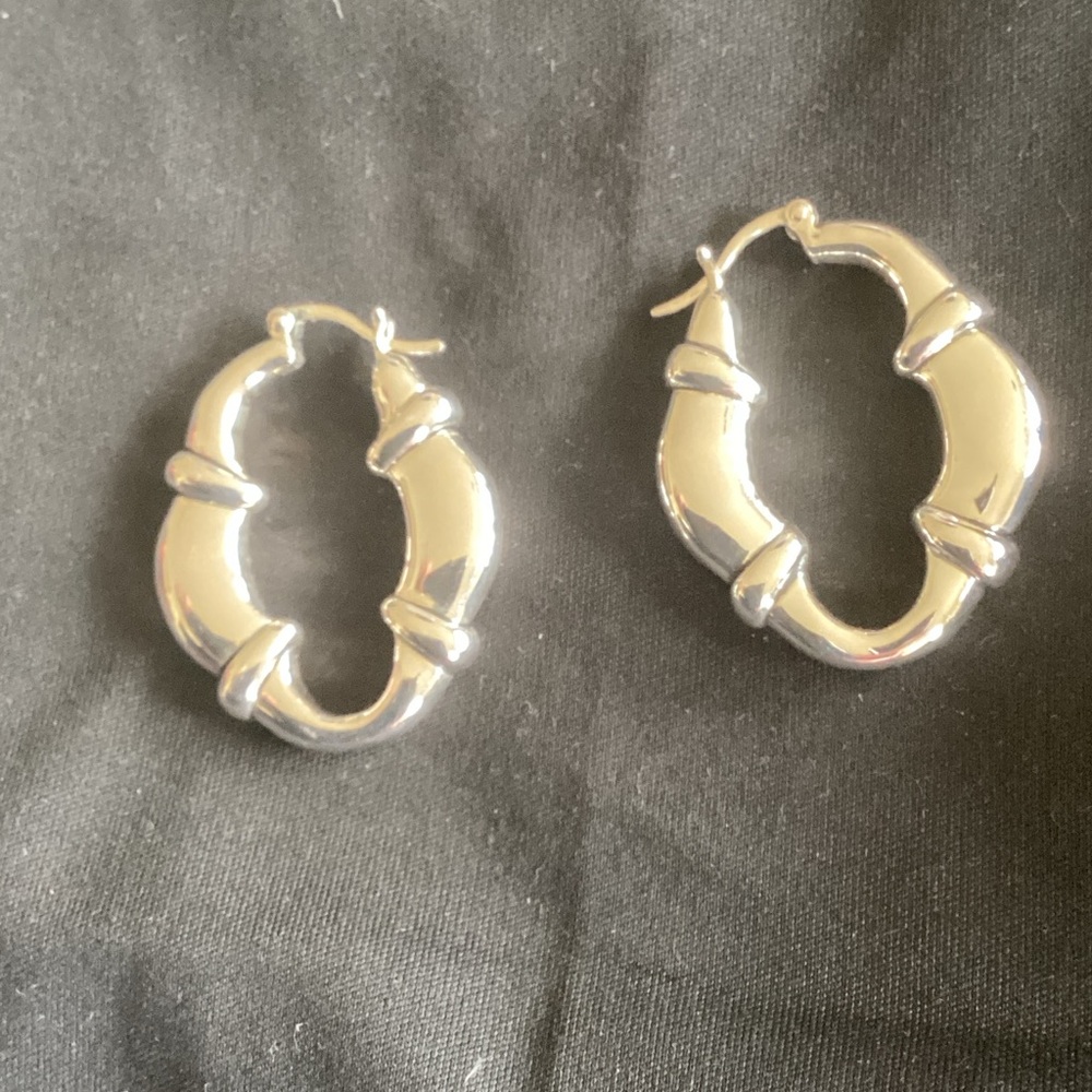 Scott Kay sterling Silver Bamboo-Inspired Earrings